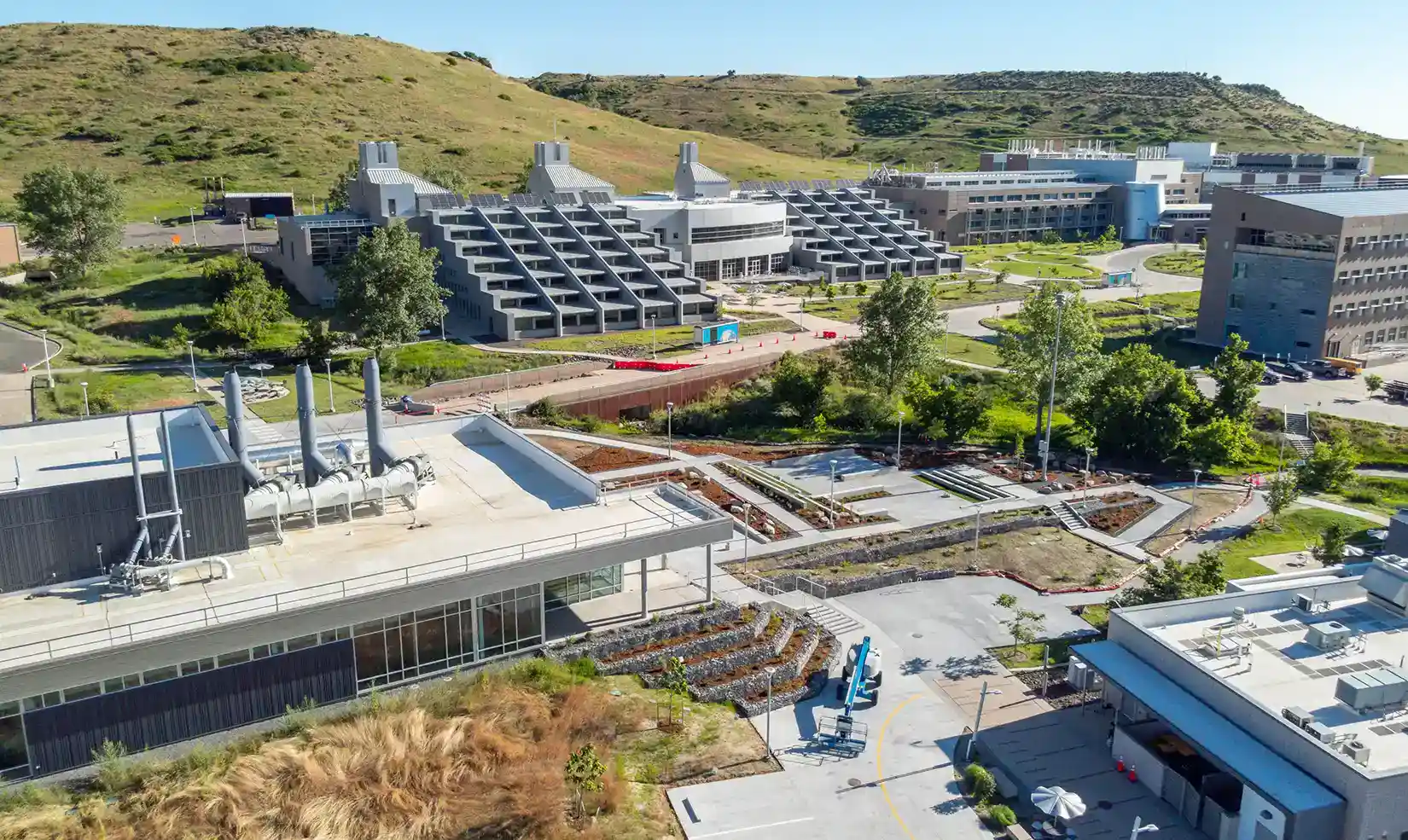 An aerial image of the NREL campus.
